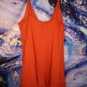 Burnt Orange Lace Romper